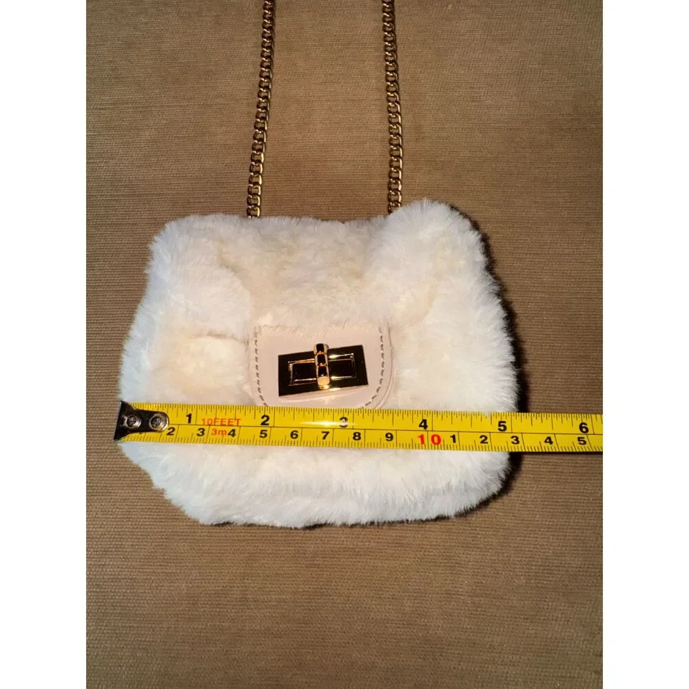 Cream faux fur child's bag, Solar Eclipse Australia, New